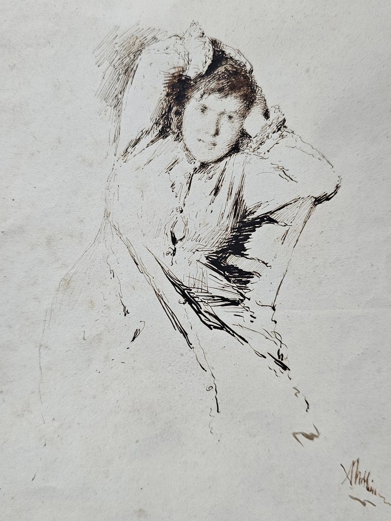 Achille Mollica (1832-1885) - Coppia di figure femminili #2.1