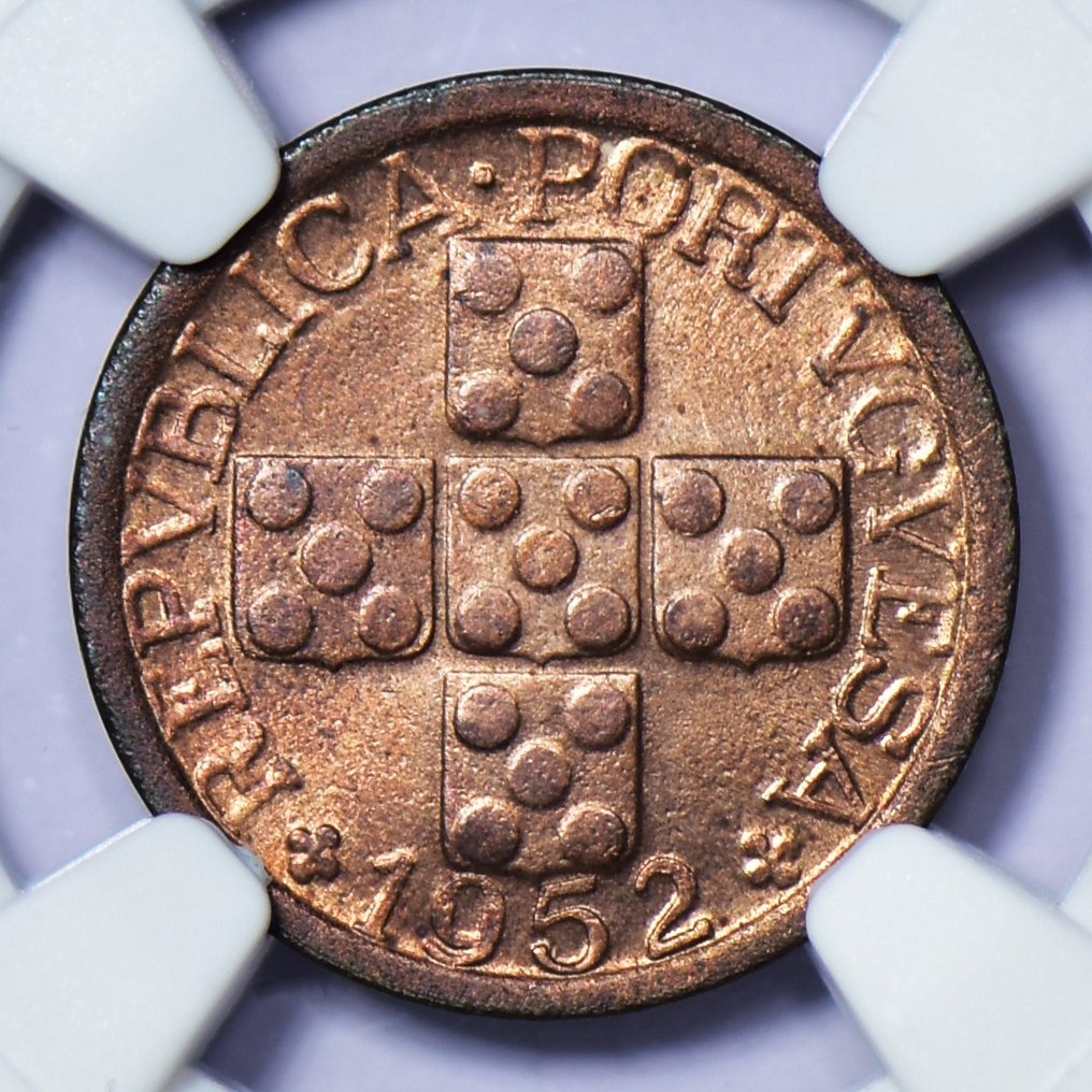 Portugal. Republic. X Centavos 1952 - NGC - MS 64 - Escassa #1.0