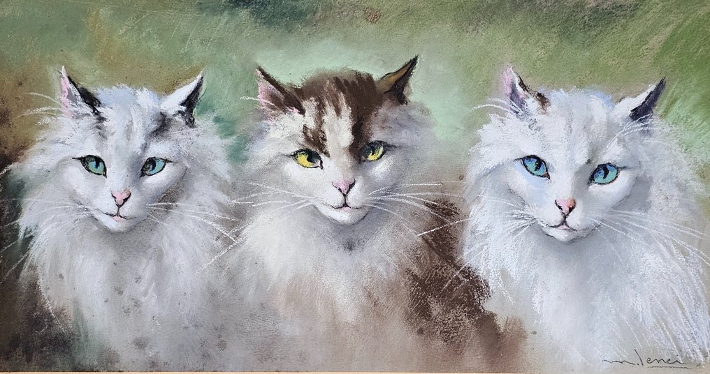 Marino Lenci (1874 - 1939) - Tre gatti #1.1