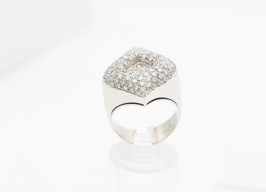 Gyűrű - 18 kt. Fehér arany Gyémánt #1.1