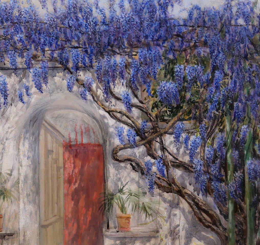 Ernst Theodor Zuppinger (1875-1948) - Wisteria in front of the house #3.2