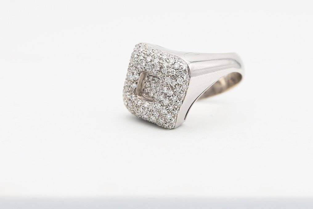 Gyűrű - 18 kt. Fehér arany Gyémánt #3.1