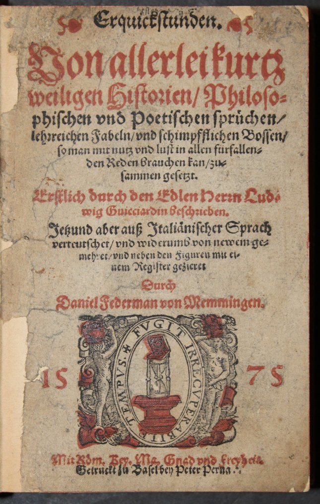 L. Guicciardini - Erquickstunden. Von allerlei kurtzweiligen Historien, Philosophischen und Poetischen sprüchen - 1575 #2.1