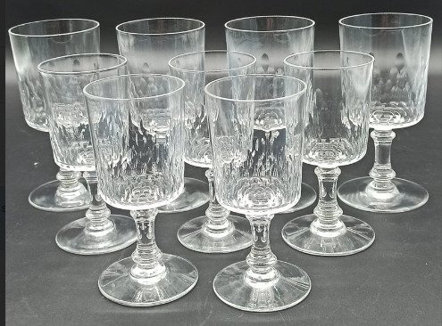 Baccarat - Drinking service (9) - Richelieu/Cylindrical model - Crystal #1.1