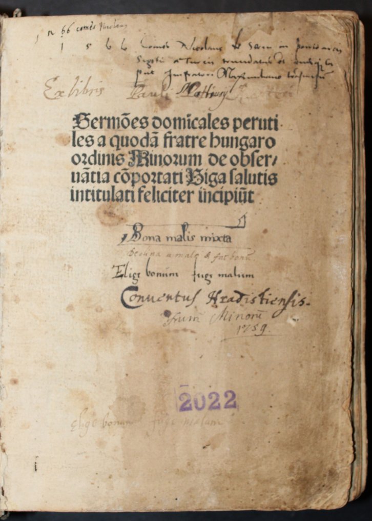 Osualdus de Lasko - [Inkunabel] Sermo(n)es domi(ni)cales perutiles a quoda(m) fratre hungaro ordinis Minorum ... - 1506 #2.1