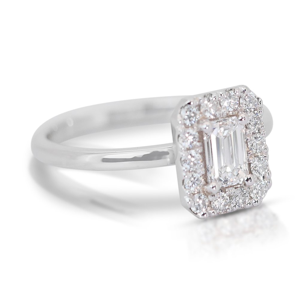 Anel - 18 K Ouro branco -  0.75ct. tw. Diamante  (Natural) - Diamante #1.2