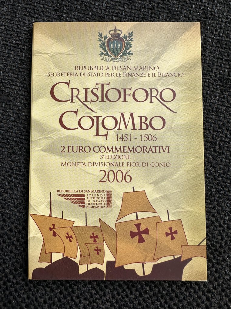 Σαν Μαρίνο. 2 Euro 2006 "Cristoforo Colombo"  (χωρίς τιμή ασφαλείας) #1.0