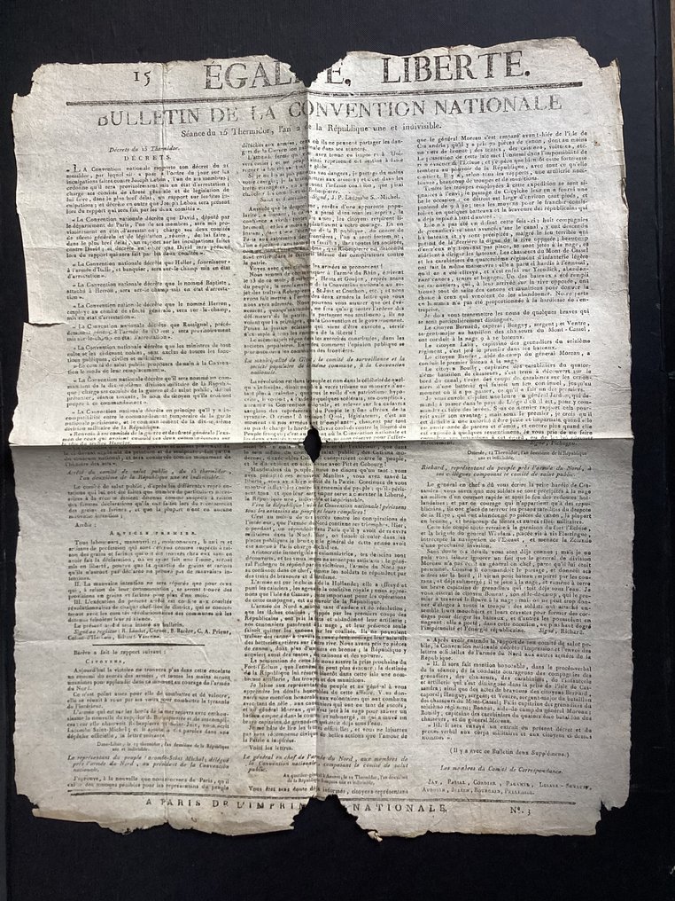 [Révolution française] lot de 3 journaux et une affiche - 1794-1802 #3.2