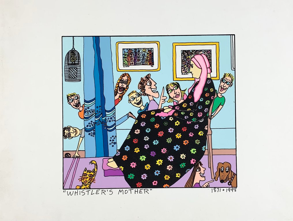 James Rizzi (1950-2011) - Whistler's Mother #1.0