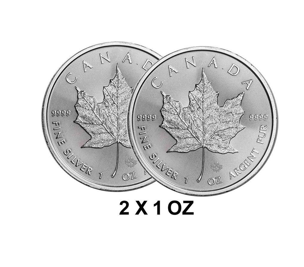 Canada 2 X 1 Oz 2024 Canada Silver Maple Leaf In Capsule No Reserve canada-2-x-1-oz-2024-canada-silver-maple-leaf-in-capsule-no-reserve