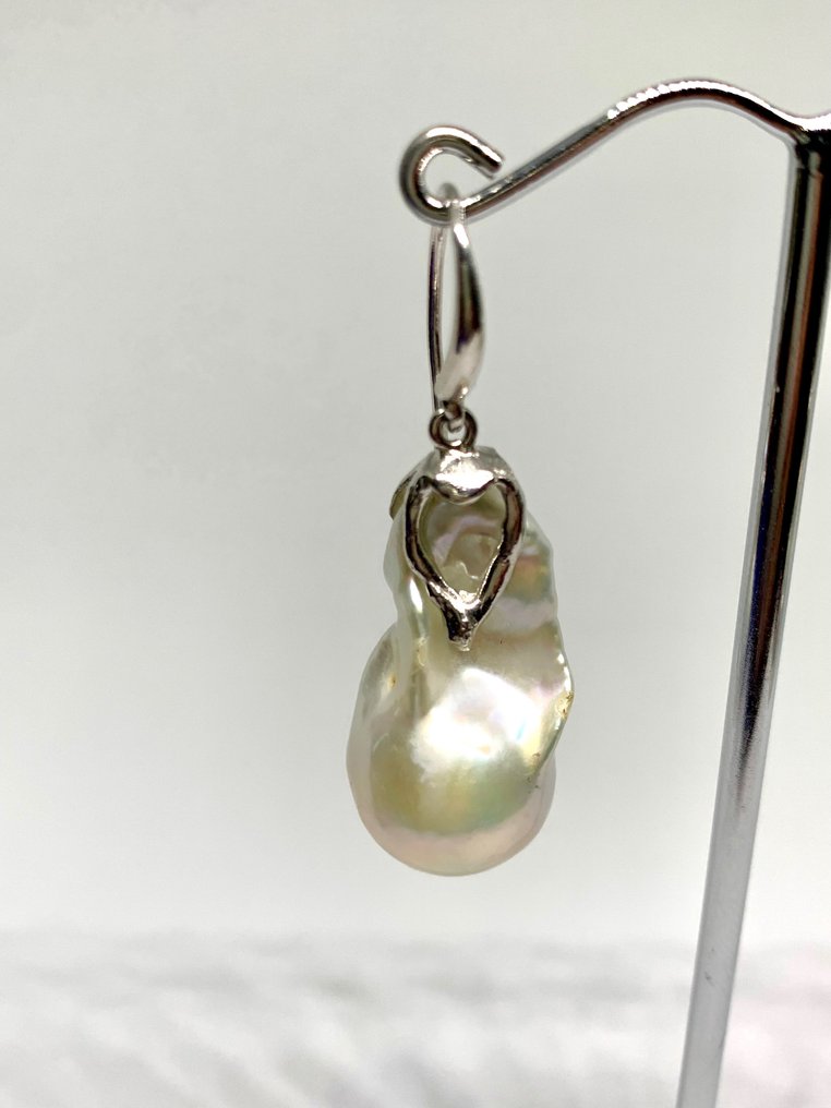 Perle - Sølv - Øreringe - Perla barok #2.1