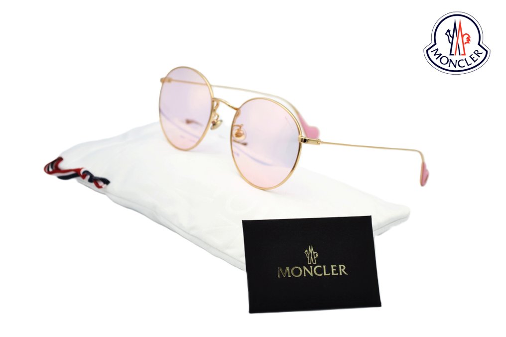 Moncler - ML0109K 20U - Exclusive Gold Round Design - Pink Lenses - Unusual & *New - 墨鏡 #1.0
