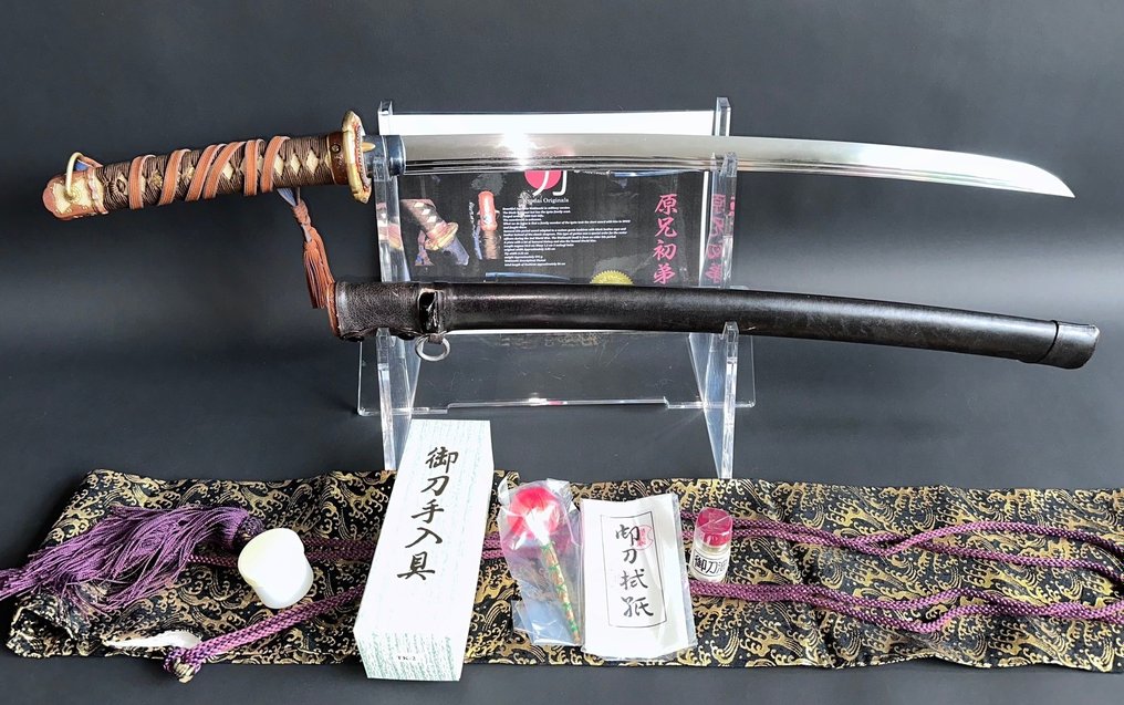 Japán második világháborús wakizashi 1800 - Acél - mumei - Japán - 1800 #2.1