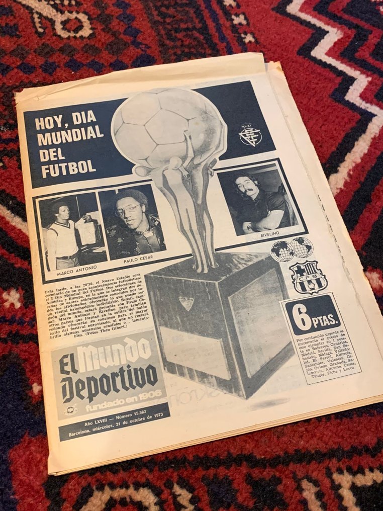 FC Barcelona - I Día Mundial del Fútbol - Johan Cruijff - 1973 - Event memorabilia, Sports book  #2.1