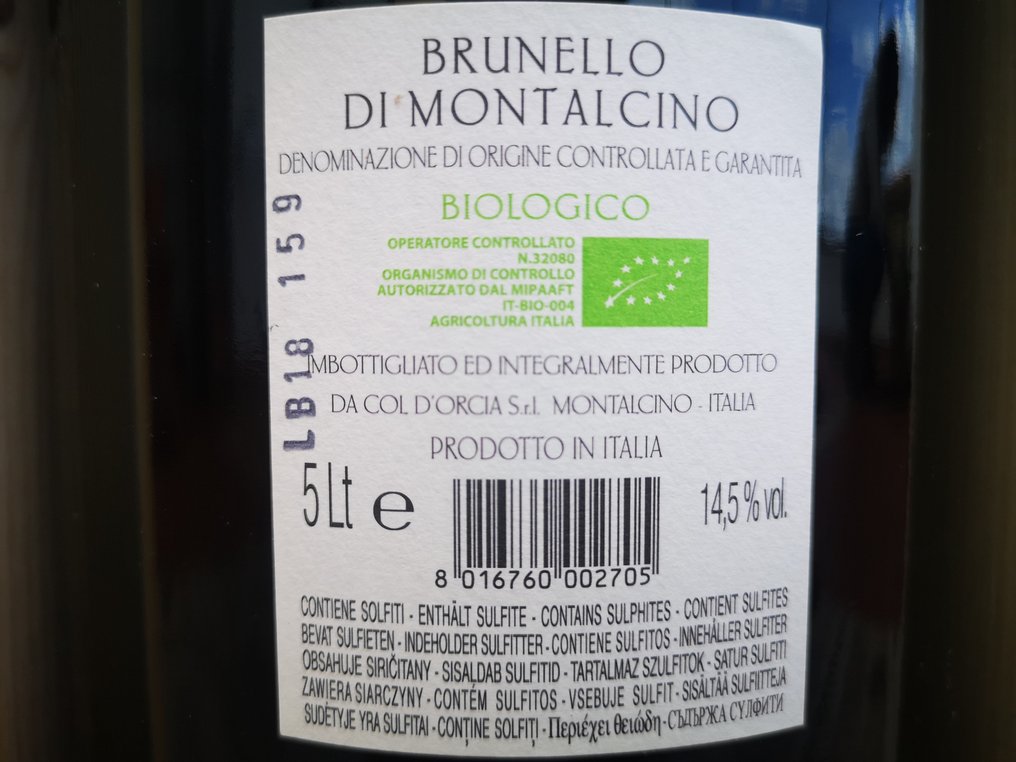 2014 Col d'Orcia - 蒙達奇諾·布魯奈羅 DOCG - 1 麥肯齊瓶(5.0公升) #2.3