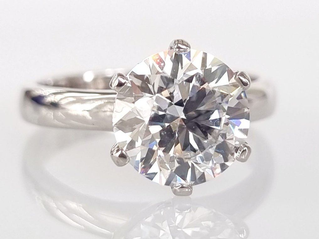 Pierścionek zaręczynowy - 14-karatowe Białe złoto -  5.02ct. tw. Diament  (Wyhodowany w laboratorium) #2.1