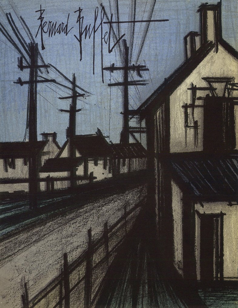 Bernard Buffet (1928-1999) - La route du village #1.0