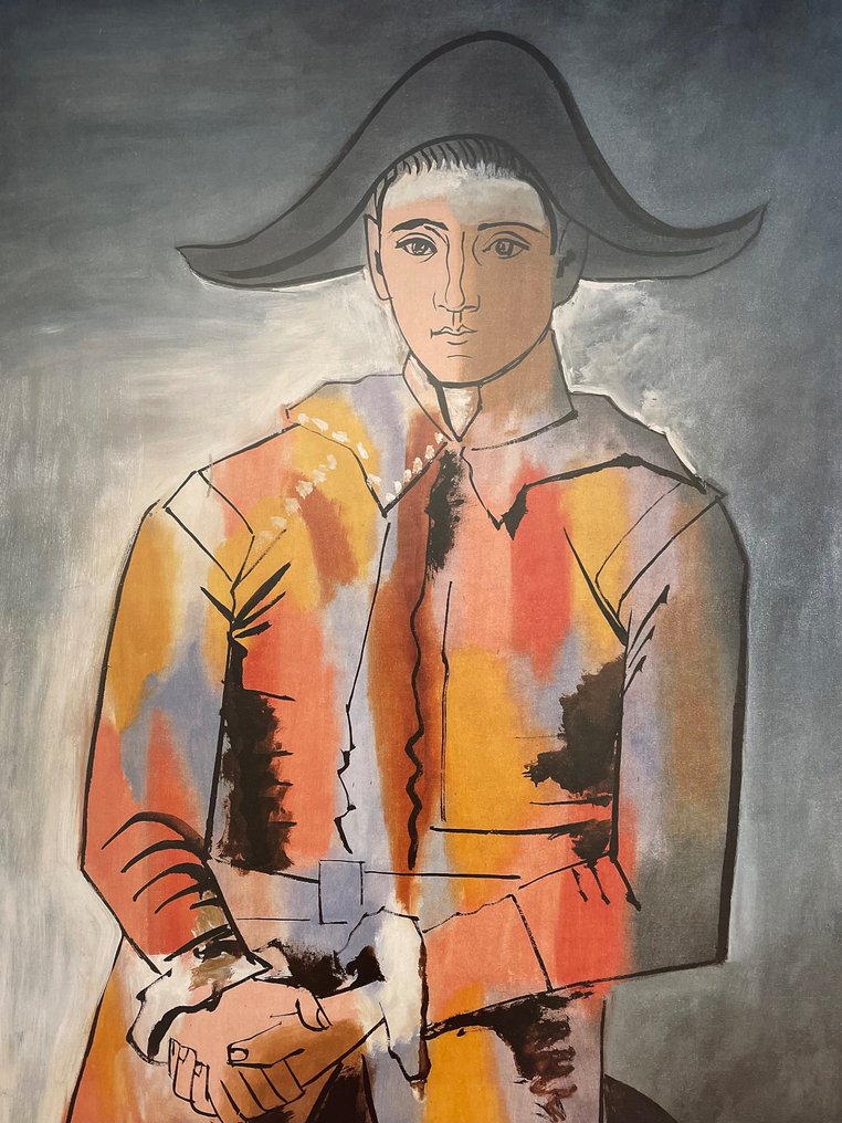Pablo Picasso (after) - Arlequin les mains croisées - Offset Lithography - Achenbach licensed print #2.1