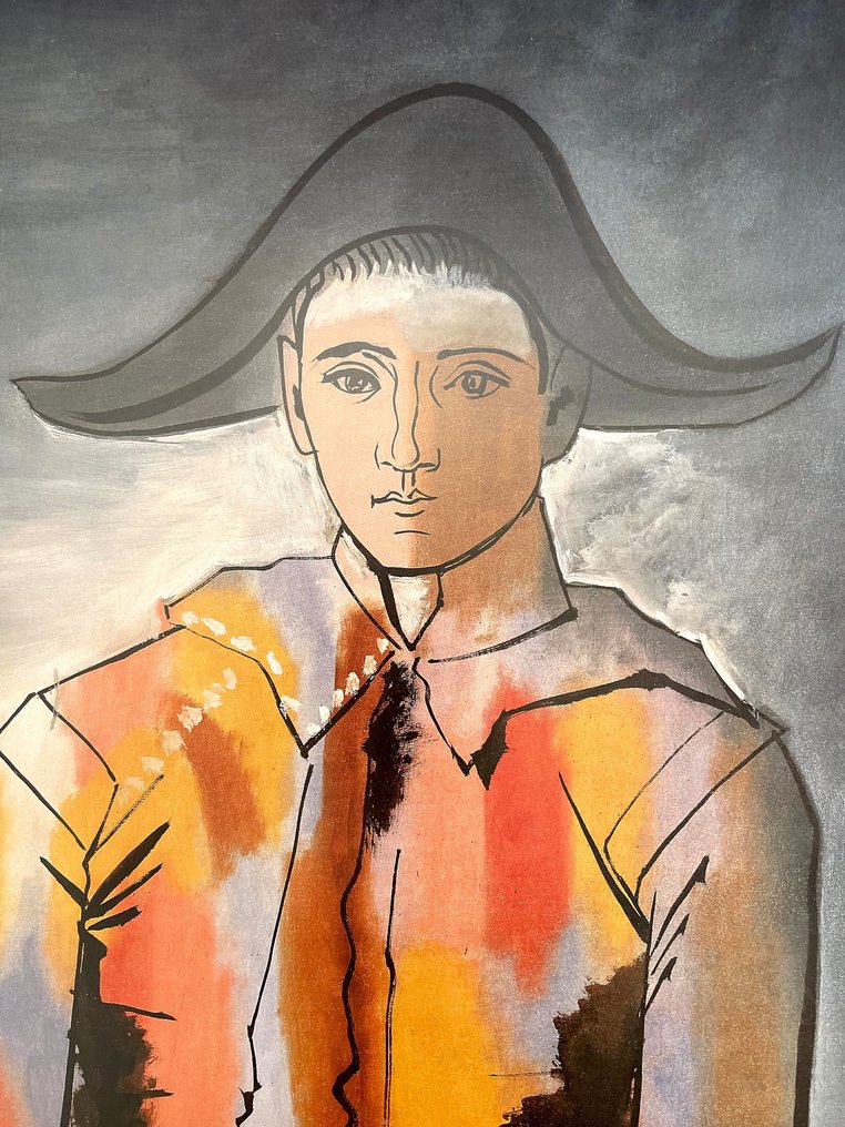 Pablo Picasso (after) - Arlequin les mains croisées - Offset Lithography - Achenbach licensed print #3.2