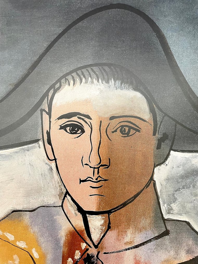 Pablo Picasso (after) - Arlequin les mains croisées - Offset Lithography - Achenbach licensed print #4.3
