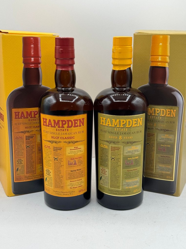 Hampden - 8 Years + HLCF Classic 4 years old - 70 cl - 2 flasker #1.1