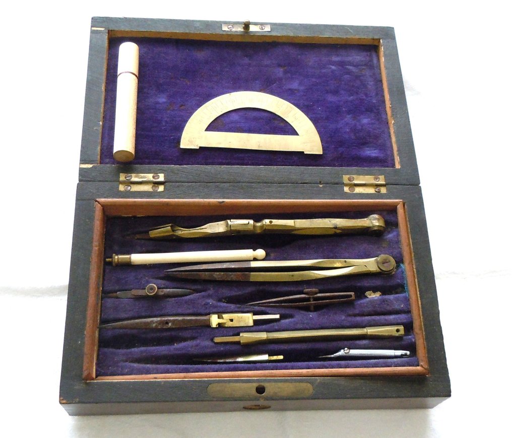 Caja de delineante - Principios Siglo XX - 繪圖儀器  #2.2