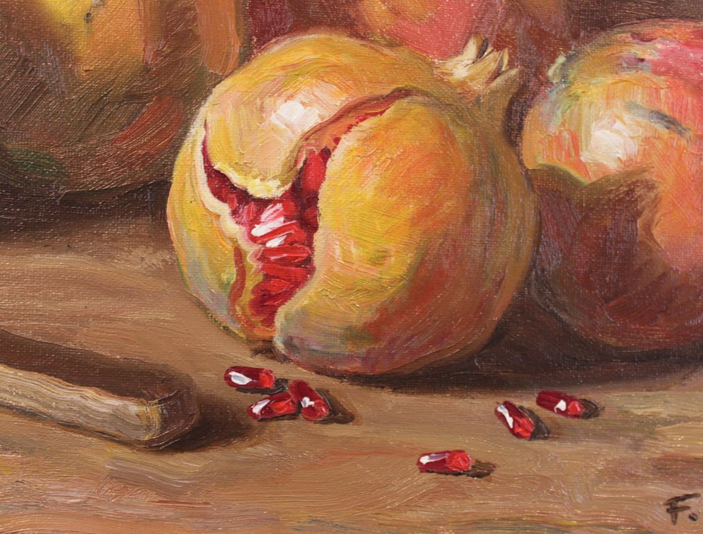 Francisco Domingo Castellá (1920-2011) - Bodegón de granadas y cesta #4.3