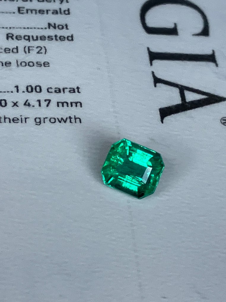 1 pcs Green Emerald - 1.00 ct - Gemological Institute of America (GIA) #1.0
