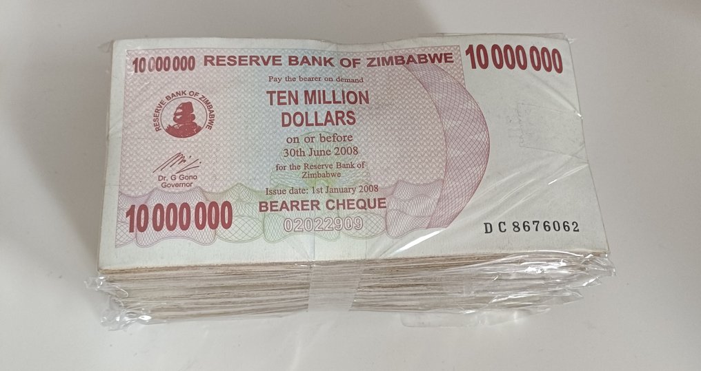 Ζιμπάμπουε. - 500 x 10.000.000 Dollars 2008  (χωρίς τιμή ασφαλείας) #1.0