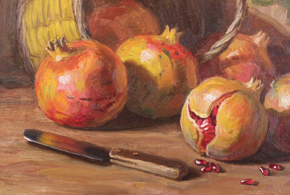 Francisco Domingo Castellá (1920-2011) - Bodegón de granadas y cesta #3.2