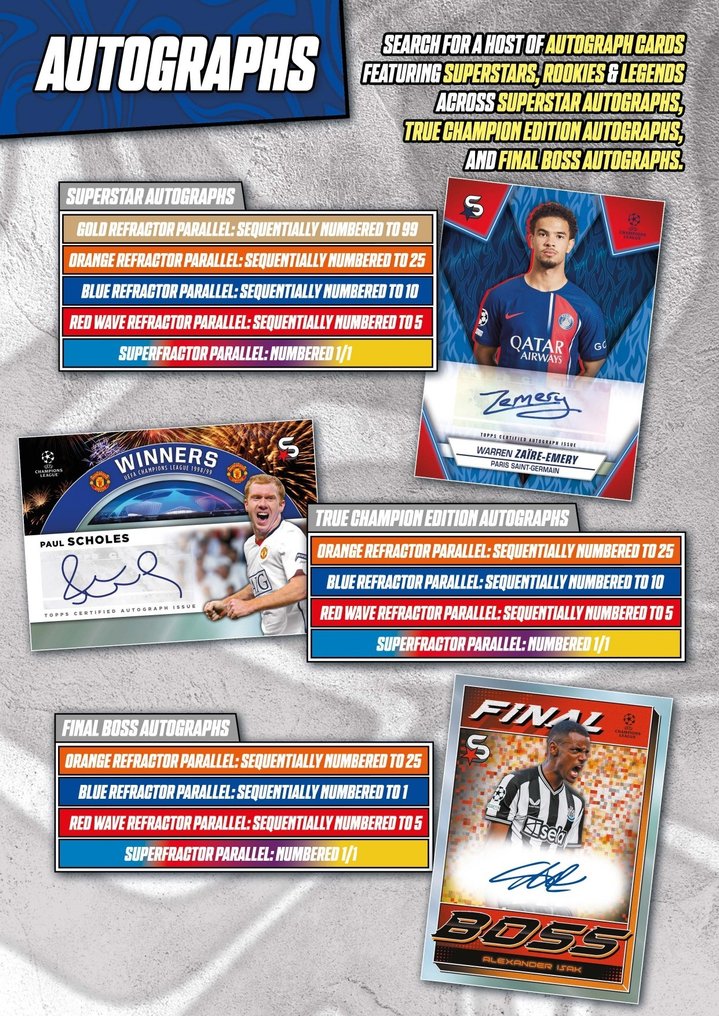 2023/24 - Topps - SuperStars - Value Box - Chase autograph! - 1 Sealed box #3.1