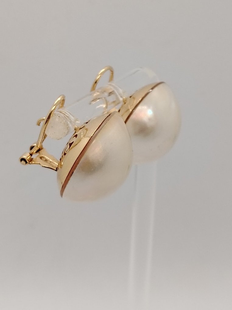Boucles d'oreilles - 18 carats Or jaune Perle #1.2