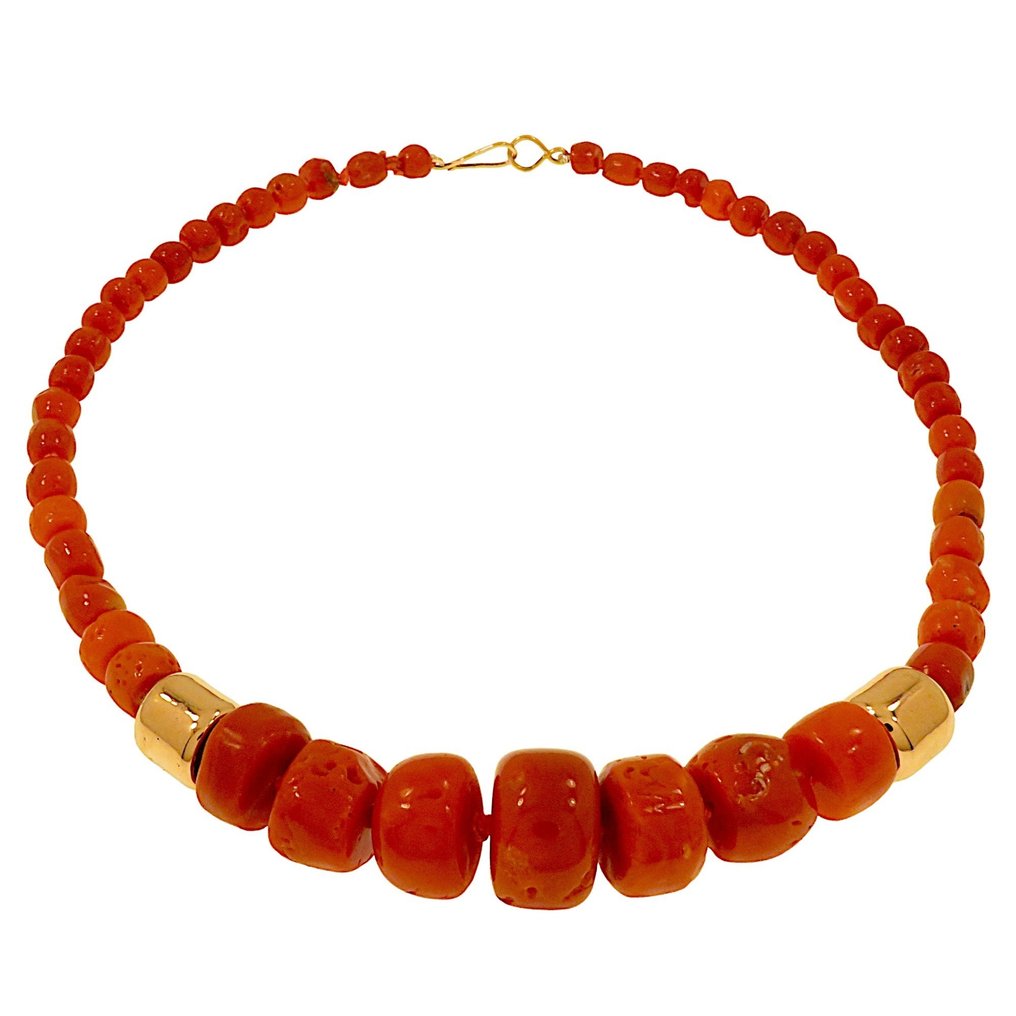 Necklace - 8 kt. Rose gold Coral #1.1