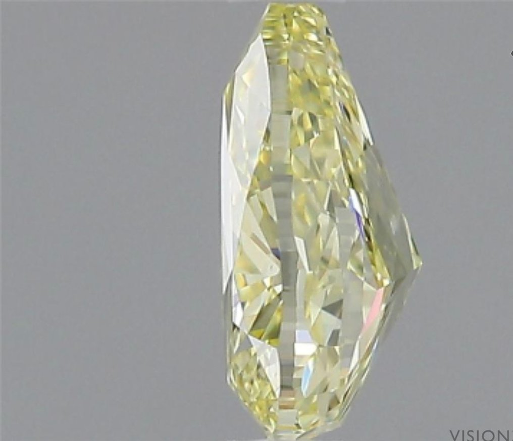 1 pcs Diamond  (Natural coloured)  - 0.74 ct - Pear - Fancy Yellow - VS2 - Gemological Institute of America (GIA) - Fancy Yellow, VS2 #1.2