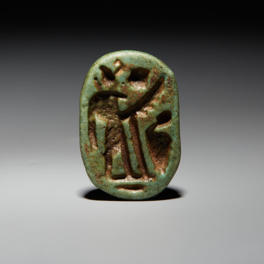 古埃及 Faience 护身符。晚期，公元前 664 - 332 年。高 3.2 厘米。 #1.2