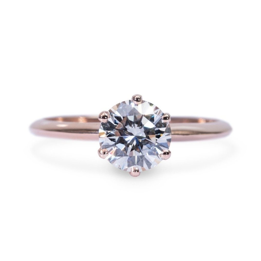 Δαχτυλίδι - 18 καράτια Ροζ χρυσό -  1.09ct. tw. Διαμάντι  (Φυσικό) #1.1