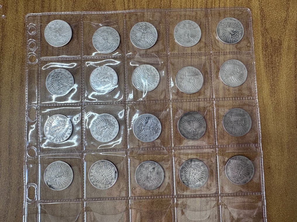 Itália, Reino da Itália. Vítor Emanuel III de Saboia (1900-1946). 1 Lira "Aquila" (20 monete) #1.1