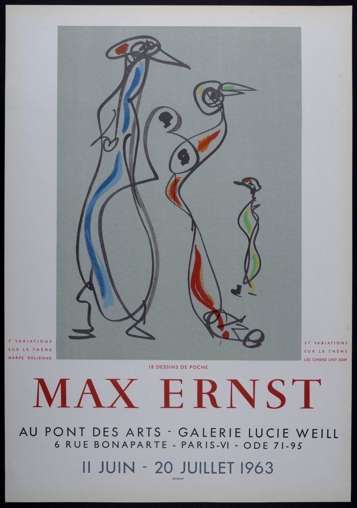 Max Ernst (1891-1976) - 18 Dessins de poche - Galerie Lucie Weill #2.1