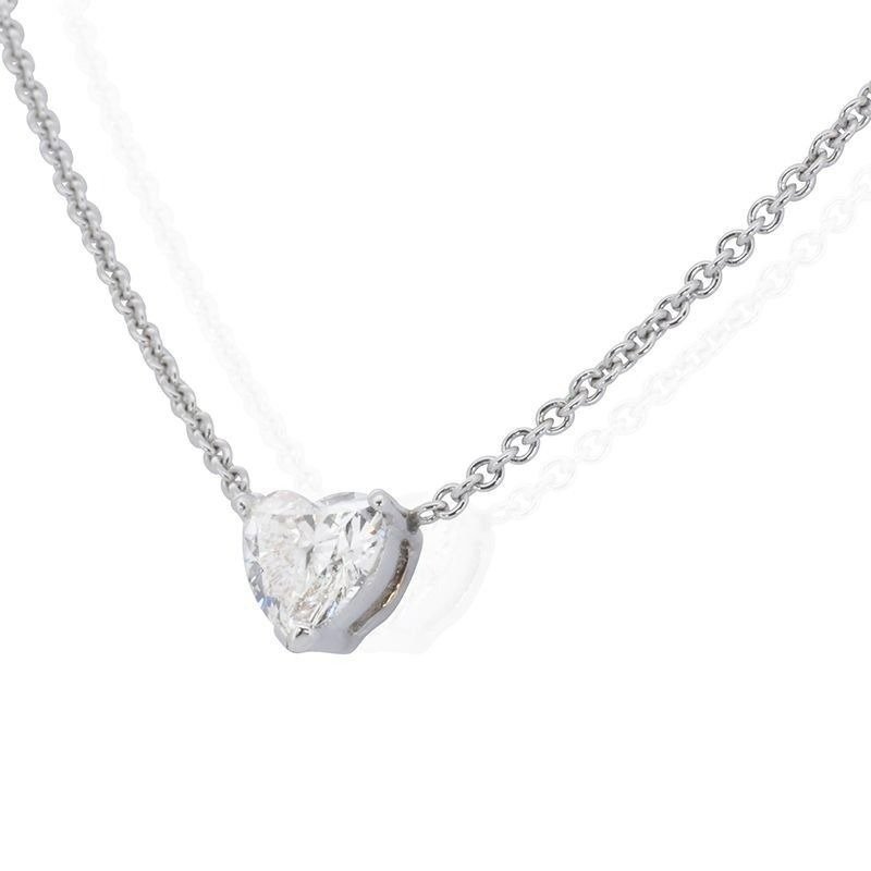 - 0.80 Total Carat Weight - - Necklace with pendant - 18 kt. White gold -  0.80ct. tw. Diamond  (Natural) #2.1