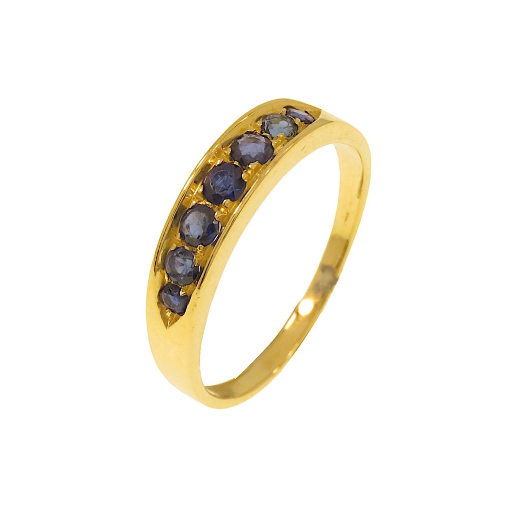 Δαχτυλίδι αιωνιότητας - 18 καράτια Κίτρινο χρυσό -  0.70ct. tw. Ζαφείρι #1.1