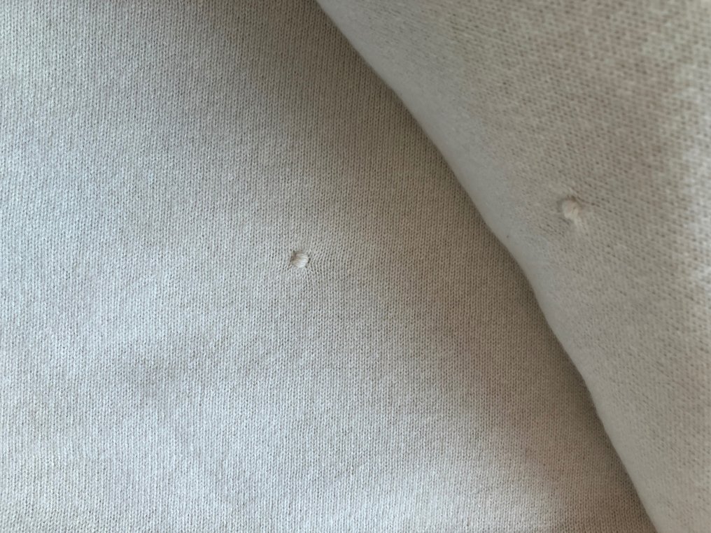 Corte di Kel - 纯白色羊绒毯（米色×米白色） - 毯子  - 186 cm - 132 cm - 意大利佩鲁贾制造 #3.2