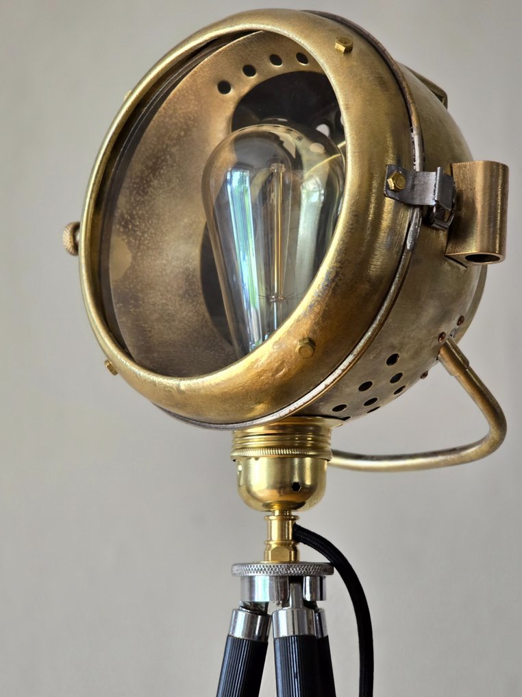 Auteroche, France - Tripod floor lamp - Brass, Copper, Glass #1.1