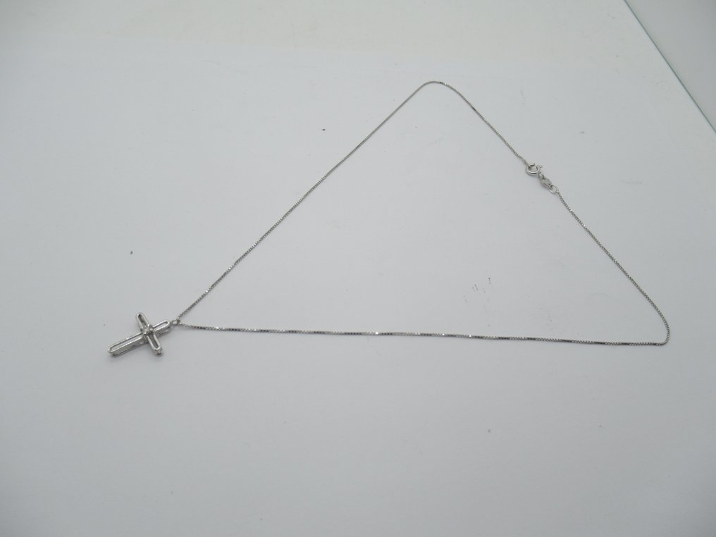 Halsband - 18 kt Vittguld Diamant  (Natural) #3.2