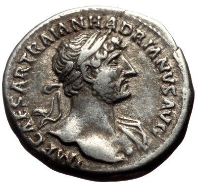 Römisches Reich. Hadrian (117-138 n.u.Z.). Denarius Powerful Portrait #1.1