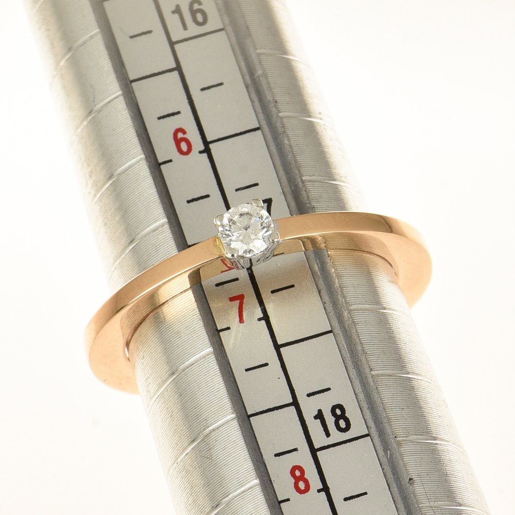 Ring - 18 kt Roséguld, Vittguld Diamant  (Natural) #1.2