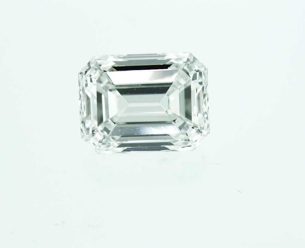 1 pcs Diamant  (Natural)  - 1.01 ct - Smaragd - E - VVS1 - Gemological Institute of America (GIA) #2.1