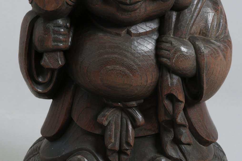 Daikokuten 大黒天 Statue by Ono Kouichi 大野晃一  Lucky God Figurine - Veistos Puu - Japani #2.2