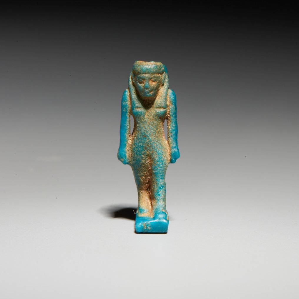 Ancient Egyptian Faience Amulet. Late Period, 664 - 332 BC. 2 cm height. #1.2
