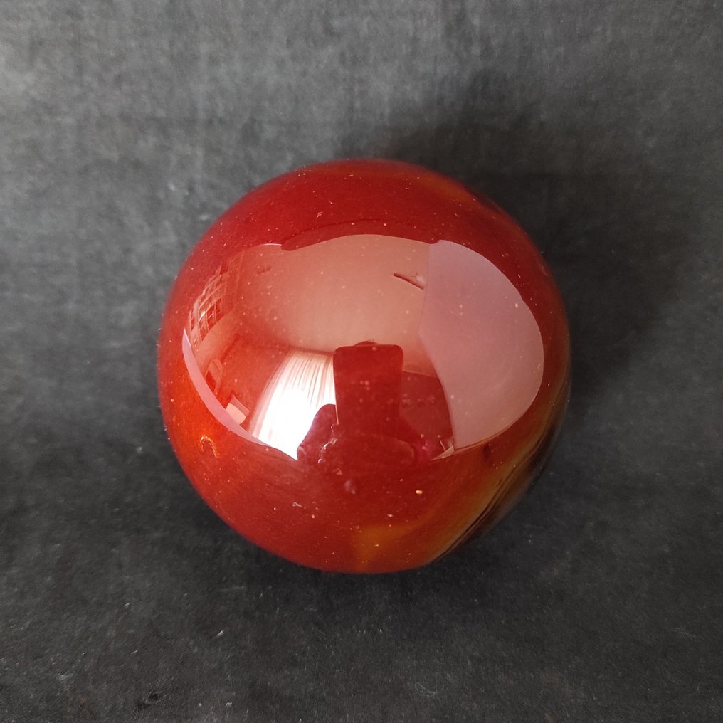 Ágata esfera de cornalina - Altura: 7.32 cm- 480 g - (1) #2.1