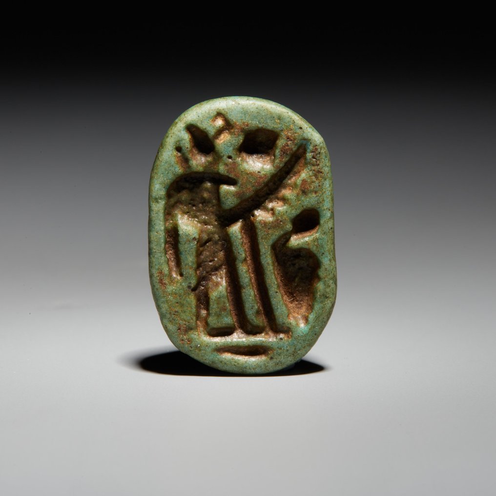 古埃及 Faience 护身符。晚期，公元前 664 - 332 年。高 3.2 厘米。 #2.1